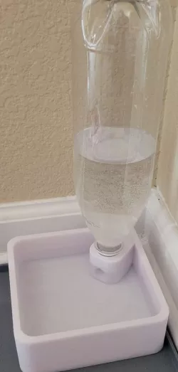 pet water bowl with soda bottle