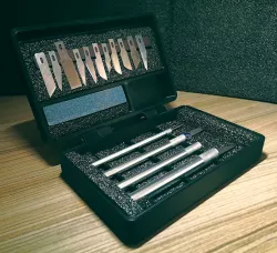 Precision Craft Knife Tool Storage Case, Blade & Knife Storage Box - Holds blades, knives and sharpening stone