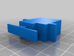 Roughly modeled but accurately proportioned SG90 servo motor for CAD
