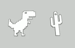 T-Rex game keychain