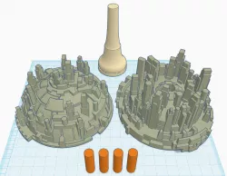TI4 War Sun Trophy - Split alignment pegs FDM printable