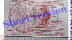 2D print sketch with a 3D printer Time Lapse(1: Star Trek USS Miranda Ventral blueprint)