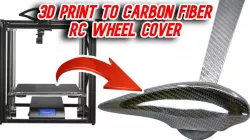 3D print to carbon fiber RC airplane wheel cover