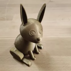 a bunny with a basic Easter egg shape