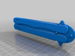 better print in place butterfly knife (no screws)