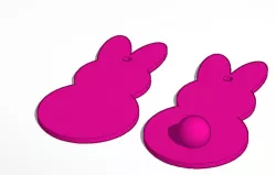 Bunny and bunny with tail earrings