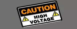 Caution High Voltage Sign