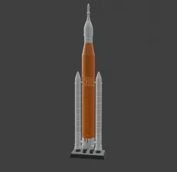 Color Divided SLS Rocket