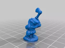 Dwarf with Axe Hatchet D&D Hero Explorer Grenadier D&D Warrior Soldier Cleric Fighter Barbarian