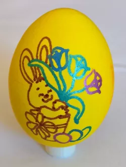 eggbot - bunny with flowers