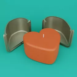 Heart Shaped Candle Mold 