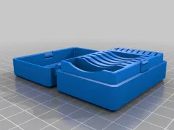 Hinged SD Card Box (Remix) - 14 Slots Hole for adapter and latch reinforced