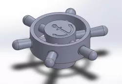 Knob replacemt for Prusa Mini - Ship-like Steering Wheel