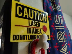 Laser Warning Sign - Multicolor