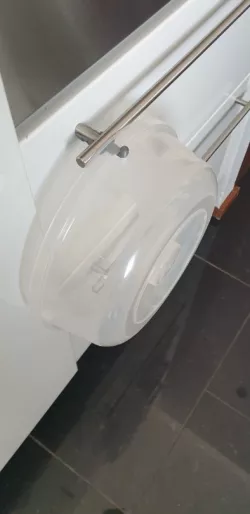 Microwave cover hook