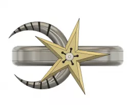 Moon and Star ring