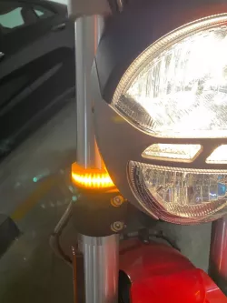 Motorcycle Fork Mount Turn Signal 