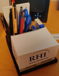 Pencil and note paper holder