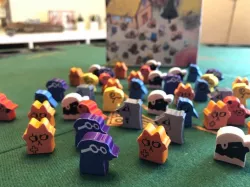 Root Marauder Expansion PnP Meeples with all hirelings