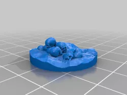 skull pile token or base