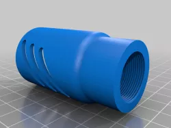 Small muzzle brake for paintball barrels