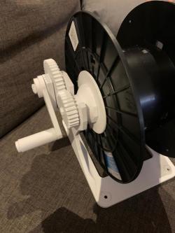 Free 3D file Overture filament spool reel winder for HEX 1/4