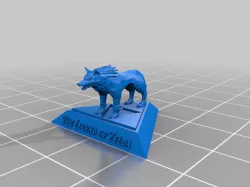 The Legend of Zelda Wolf Link with Triforce Baseplate