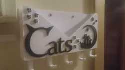 Wall envelope hanger with key hooks