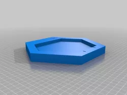 Wall mounted foldable modular hexagon shelf (print in place)