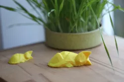 Wooden Low Poly Cat