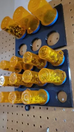 30mm and 50mm pill bottle peg board holder
