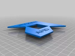 AMD Ryzen CPU Display Case - Customizable, Ryzen logo