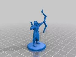 Armored Elf Archer - Desktop Hero 3D Print