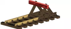 Buffer stop for 45 mm track 