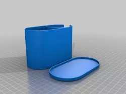 Cotton Pad and QTip (Cotton Swab) holder with lid