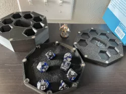 DnD Character/Dice Carry Case, Display Stand, & Dice Tray