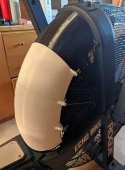 Echo bike wind guard protection