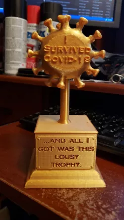 I Survived Covid 19 Trophy