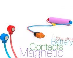 Magnetic contacts for battery charging
