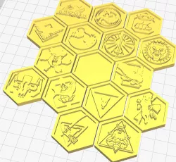 Mecha 32mm Hexes - Houses and Invading Clans