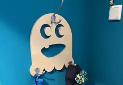 Pacman Ghost wooden kids wardrobe (Fusion 360, CNC milling)
