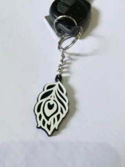 Peacock Feather Keychain