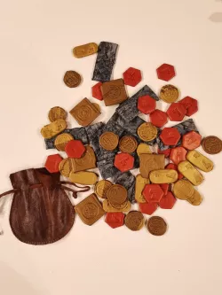 Sabacc chips (polymer clay stamp)