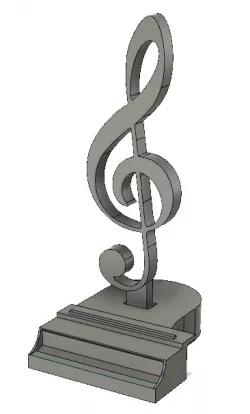 Treble Clef Statue and Stand