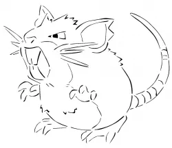 020 Raticate stencil