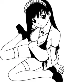 Anime Maid stencil