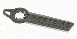 Aperture Science Logo Keychain