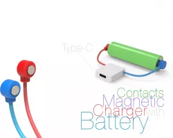 Battery Charger with Magnetic Contacts