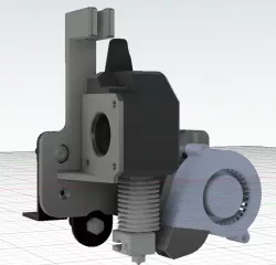 CR-10 / Ender-3 minimalistic direct BMG adapter for E3D V6 and single 5015 blower