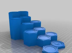 Display stand for miniatures, Hexagon Modular System.